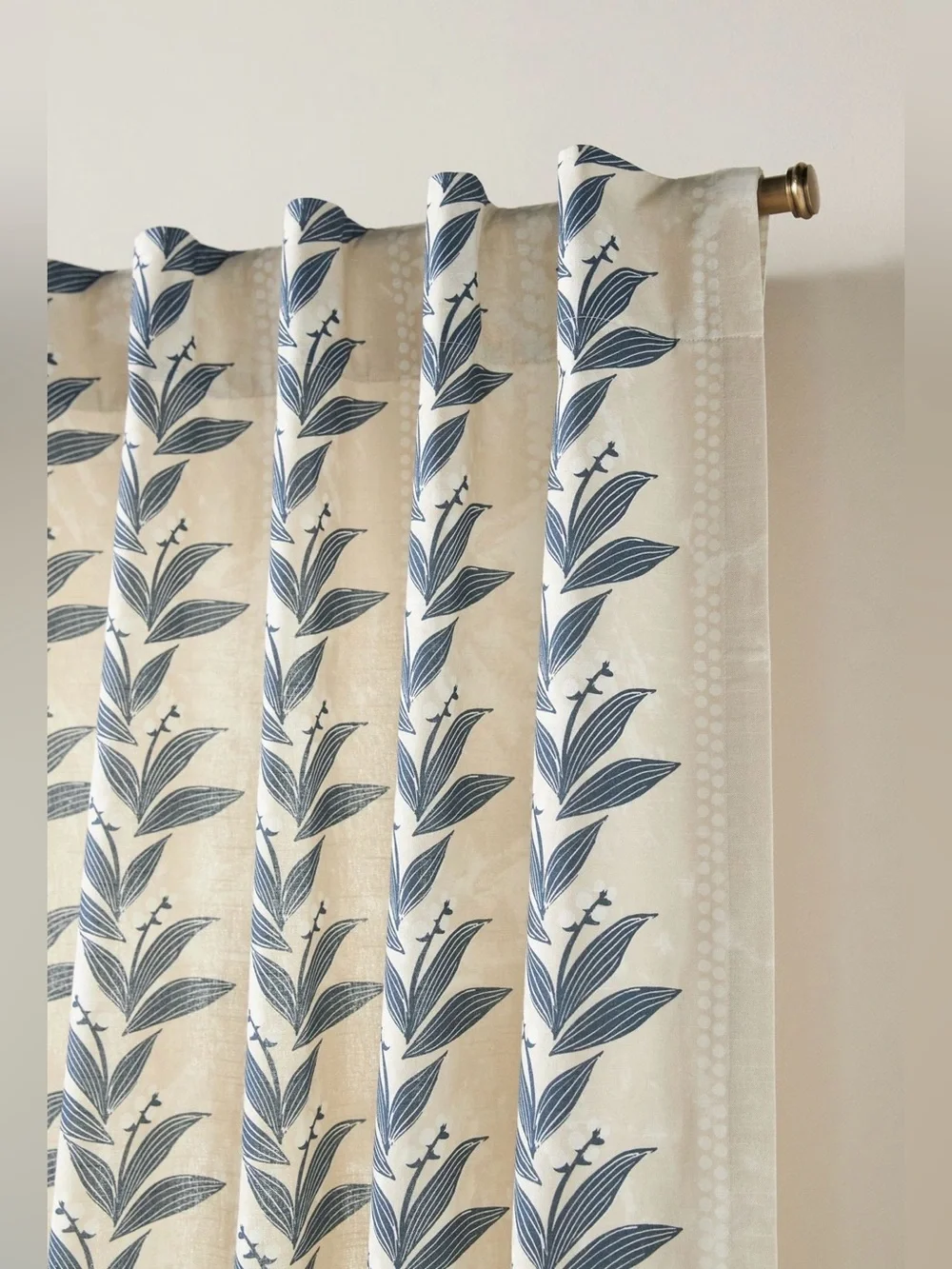 Anthropologie Calista Printed Floral Curtain, Set of 2